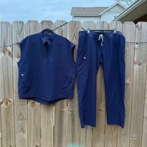 Figs Navy Scrubs Set